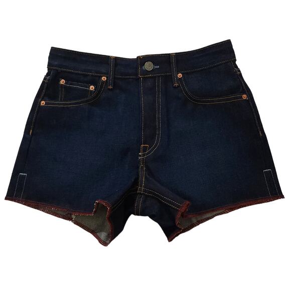 GRLFRND unfinished Helena denim jeans shorts in Death Valley Size 23 NEW - Picture 1 of 6
